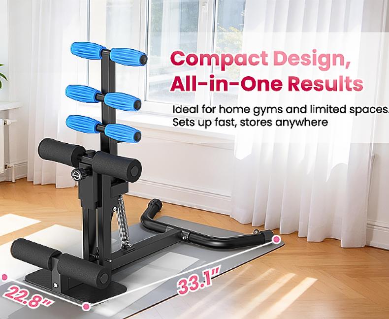 RELIFE Deep Squat Machine Adjustable Glute Trainer, Home Gym Leg & Core Workout Equipment with Resistance Bands, Ab Bench Sit-Up Trainer & Push-Up System RELIFE Deep Squat Machine Adjustable Glute Trainer, Home Gym Leg & Core Workout Equipment with Resistance Bands, Ab Bench Sit-Up Trainer & Push-Up System