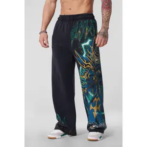 Young Green Black Sweatpants, Streetwear Hip Hop Pants, Trendy Outdoor Wear Daily Wear For Men, Designer Clothing, Gift for him for her, Birthday's gift