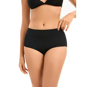 SwimWeekSwimwear Bikini Bottoms Black Leakproof Swim Bathing Suit Swimsuit Bottom Women Teens Girls Tie Cheeky
