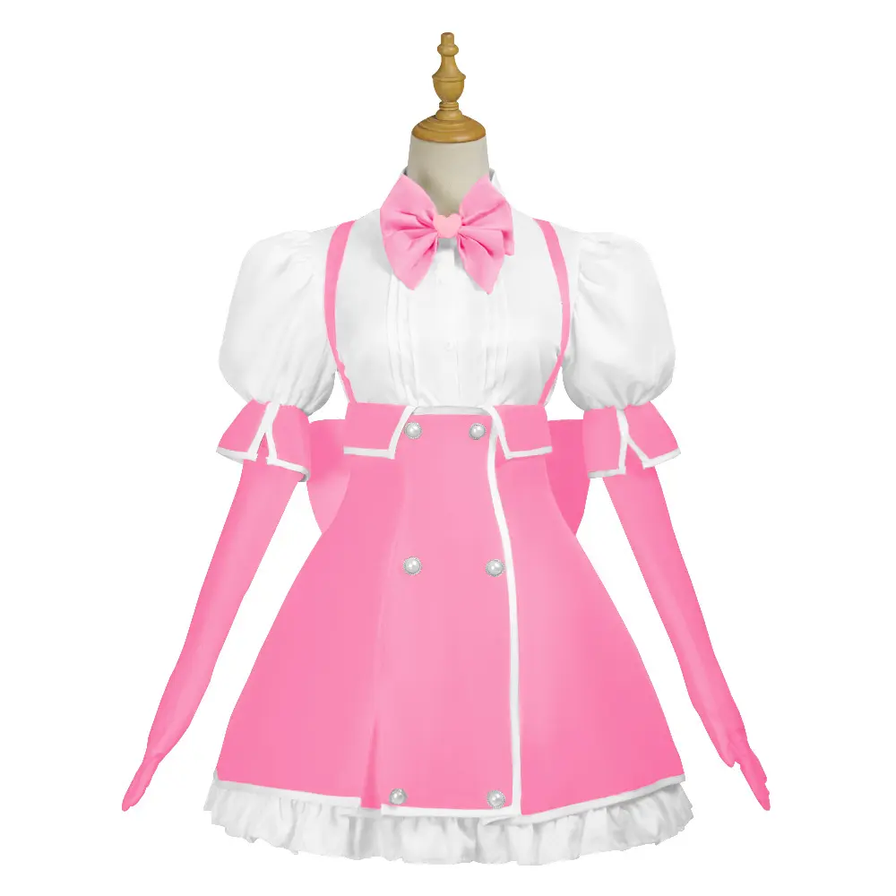 Women‘s Hanabishi Haruka Cosplay Costume Magia Magenta JK Dress Set