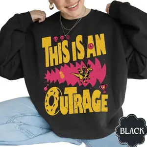 This Is An Outrage Sweatshirt, Princess Donut and Mongo Shirt, Dungeon Crawler T-Shirt, Christmas Gift for LitRPG Lovers, Book Series Apparel, Gift for Men, Gift for Women, Crew Neck T-shirt, Trending T-shirt