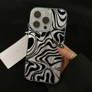 A TPU Phone Case with a Zebra Stripe Pattern, Compatible with for iphone Models 11, 12, 13, 14, 15, 16,17, XS, XR, X, 7, 8, 12, 13 Plus, Pro Max, And SE Series, Making It a Great Gift for a Girlfriend, Boyfriend, Friend, Or Even