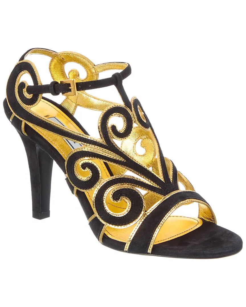 Prada 85 Suede & Leather Sandal