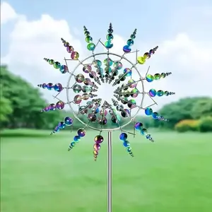 Sunflower Design Windmill for Room & Garden Decor, 3D Outdoor Wind Spinner, Back to School Accessories, Unique Kinetic Motion Wind Sculptures, Wind Catcher for Home & Garden, Gifts for Men, Mother's Day Gifts, Best Friend Gifts