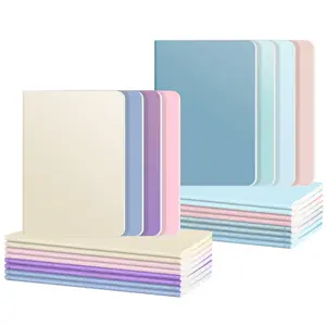 24 Pack Colorful Notebooks, Journals in Bulk, Lined Paper Sketchbooks, 72 Pages, 36 Sheets, 8.3x5.5 Inch, A5 Size, Travel Writing Notebooks Journal for Office School Supplies