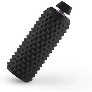 Sensory Roller Fidget with Clicker, Tactile Spikes for Anxiety, Stress Relief, Pain Stim, Autism & Over Stimulation with Lanyard (Black)