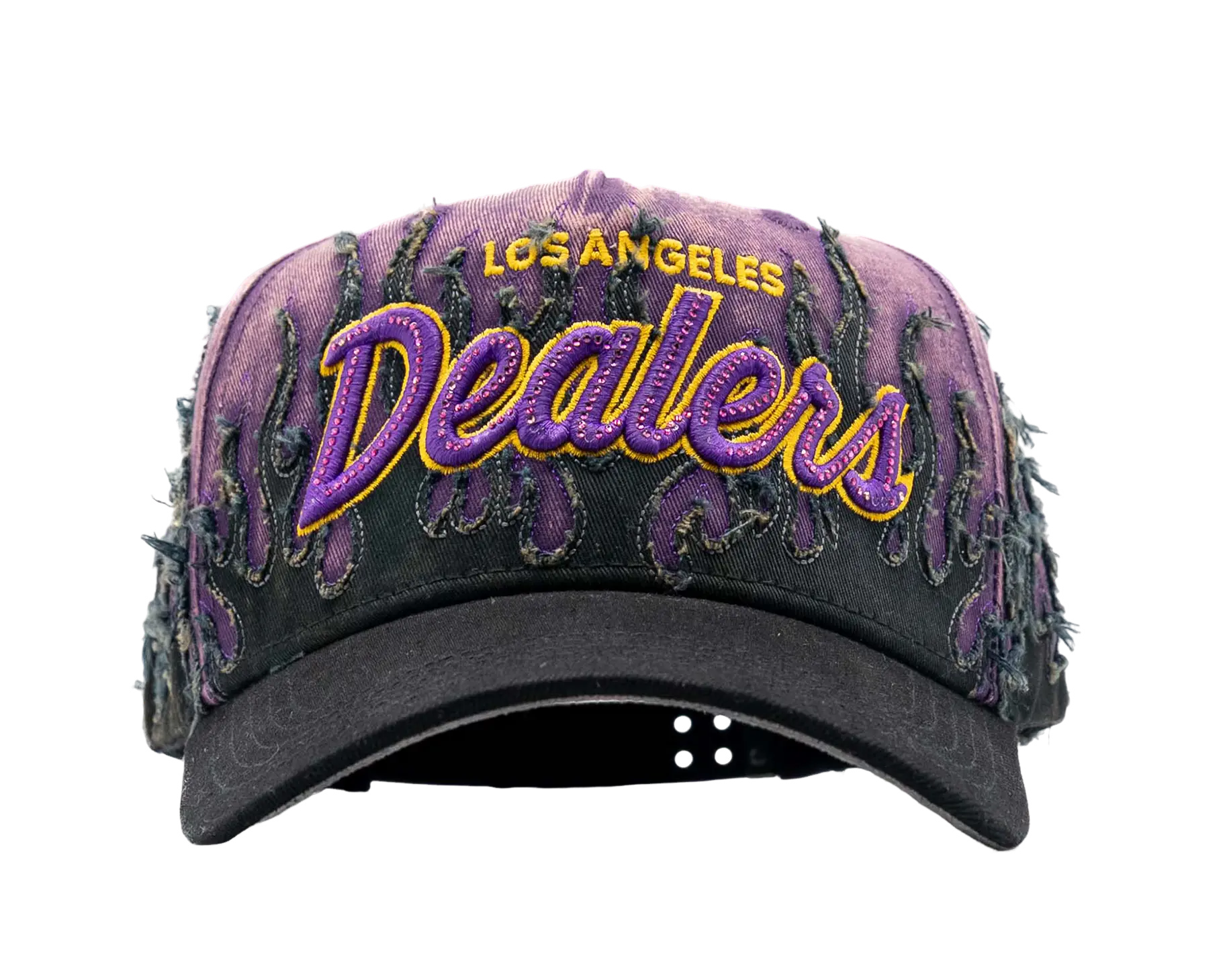 Purple Flames Los Angeles Snapback