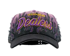Purple Flames Los Angeles Snapback