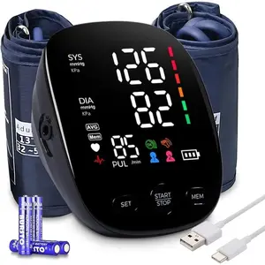 Blood Pressure Monitor - Digital BP Cuff with 8.7" - 16.5" Cuff and 13" - 21" Cuff (Set of 2), 2x120 Reading Memory - Adjustable Blood Pressure Cuff for Upper Arm with Large Backlit Display