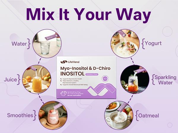 Hormone Balance Drink Mix for Women – Inositol Powder Strawberry Flavor Drink with 2000mg Myo-Inositol + D-Chiro 40:1 Ratio, Vitamin D, Folate, Cycle Support, Energy & Mood