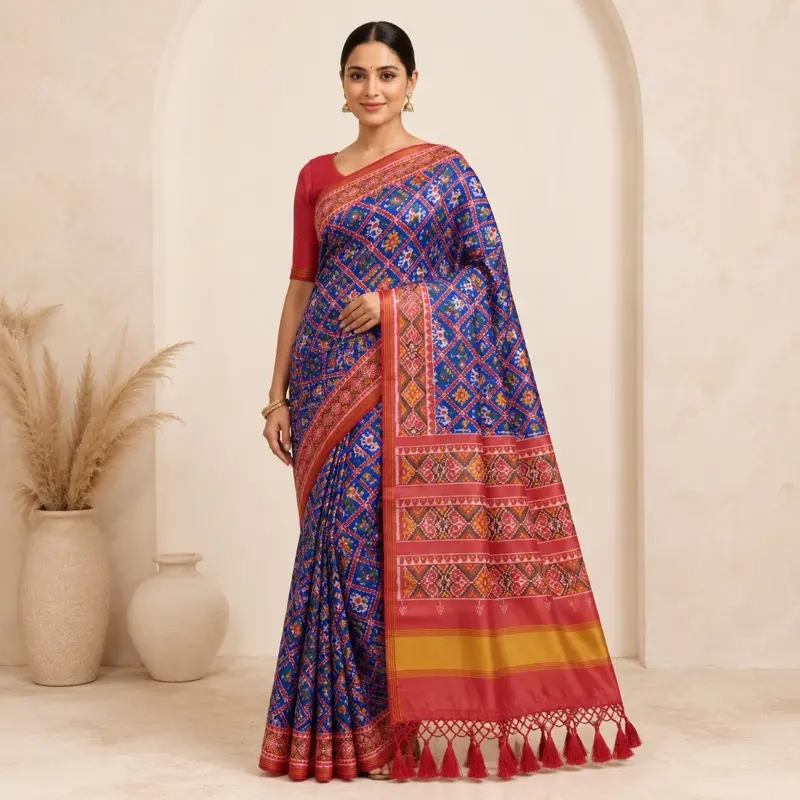 Patoda Saree without Blouse in Three Colors - Beautiful Design