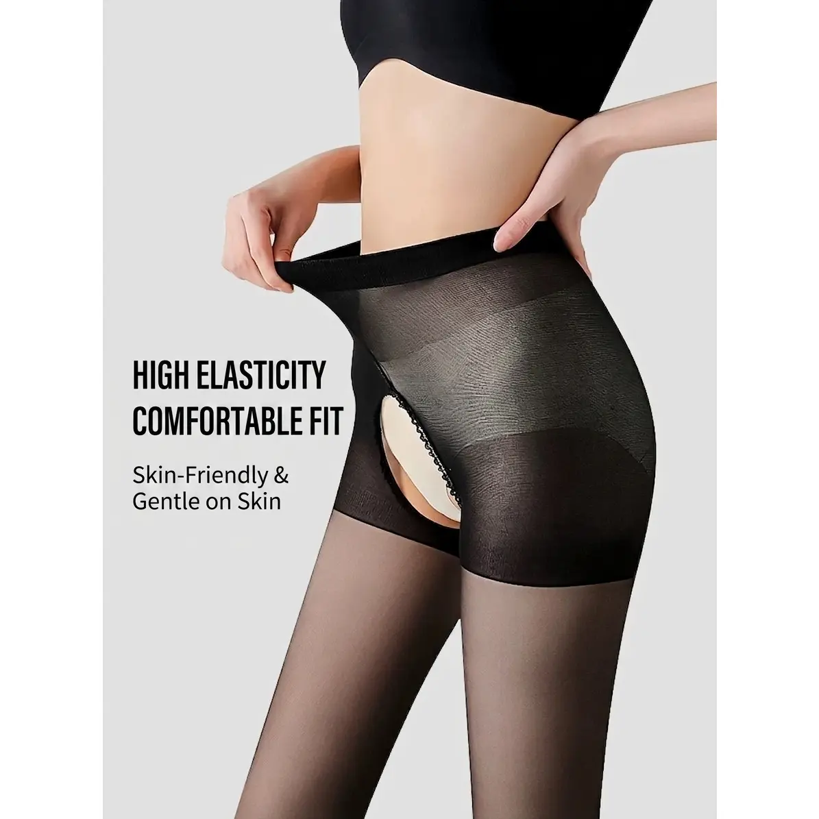 Figure-Flattering Split Thigh Bodystocking