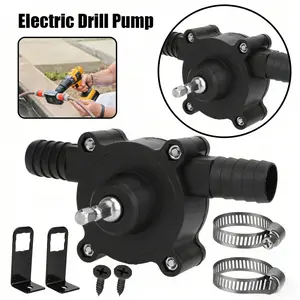 Portable Electric Drill Pump, Self Priming Water Transfer Pump, Mini Liquid Transfer Pump for Fuel Diesel Oil Water, Household Garden Irrigation and Outdoor Tool