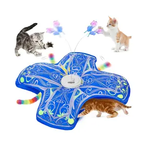 Interactive Cat Toys for Indoor Cats,[Newly Upgraded] Rechargeable Touch Activated Hide and Seek Kitten Toys for Bored Indoor Adult Cats with Fluttering