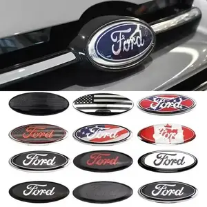 Car Trunk Badge Sticker for Ford Focus Mondeo Edge Ecosport Ranger Fiesta Fusion Kuga, Car Accessories, Front & Rear Emblem Decal, Decal For Cars, Sticker Decals