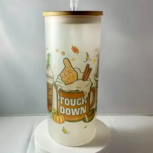 Time for Football and Fall! Glass Tumbler