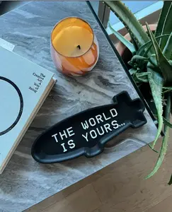 Blimp Tray + Handmade Organizer for Keys Accessories Streetwear & Hype Home Decor 3D Design with Inspirational Quote The World Is Yours