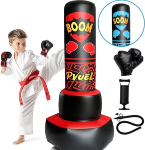 67" Inflatable Punching Bag for Kids, Standing Boxing Puching Bag, Tumble Boxing Column for Fitness, Boxing Equipment, Workout Equipment, Gym Accessories X'mas Gifts