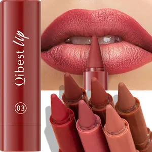 Twist Up Lip Liner Lipstick Pen Multipurpose Powder Blusher Velvet Matte Waterproof Lip Contour Non Stick Cup Lip Rouge Makeup