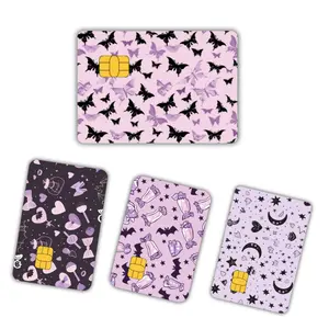 Holographic Kawaii Spooky Bunny Card Skins Halloween Edition Vintage Waterproof Vinyl Stickers for Credit Debit Cards with Precision Cut Slot for Chip