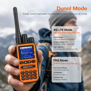 M88 Global PoC 4G LTE Walkie Talkie, Dual Mode FRS Two Way Radio, Phone Call   Radio   IPX4 Waterproof, SIM Included for Hiking Team Work Durable Remote digital transceiver walky talky Portable Ham Radio Transceiver programming rechargeable app receiver s