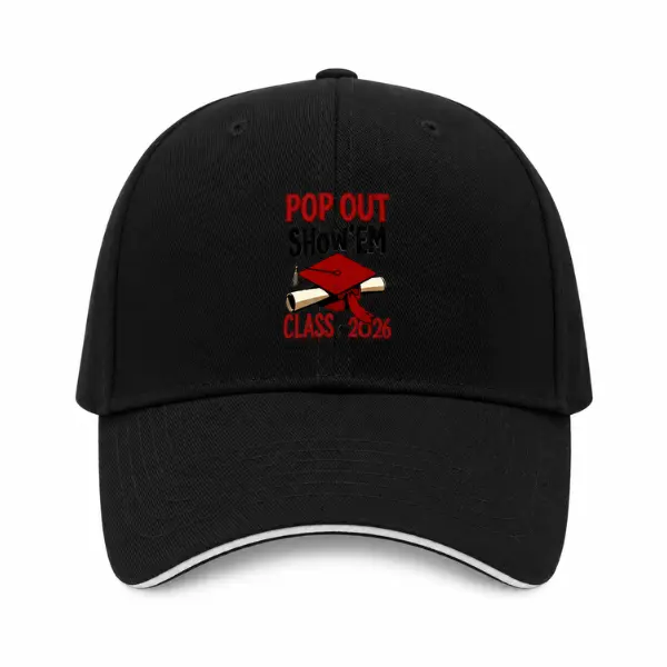 Personalized Customized DIY Pop Out Shower Class 2026 Baseball Cap