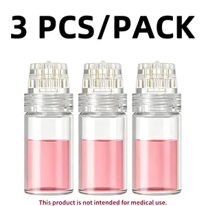 0.25mm 20-Pin Hydra Needle Derma Roller, Manual Serum Applicator Microneedling Tool, Portable Glass & Plastic Skin Care Roller, Gentle Facial Microneedle Tool for Home Skin Rejuvenation Use