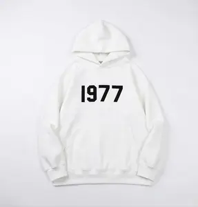 Vintage 1977 Graphic Hoodie Men Women Y2K Oversized Hooded Sweatshirt Aesthetic Streetwear