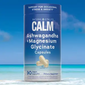 CALM Capsules - With Ashwagandha & Magnesium Glycinate - Helps Manage Occasional Stress and Anxiety - High Absorption - 90 Vegan Capsules CALM Capsules - With Ashwagandha & Magnesium Glycinate - Helps Manage Occasional Stress and Anxiety - High Absorption - 90 Vegan Capsules