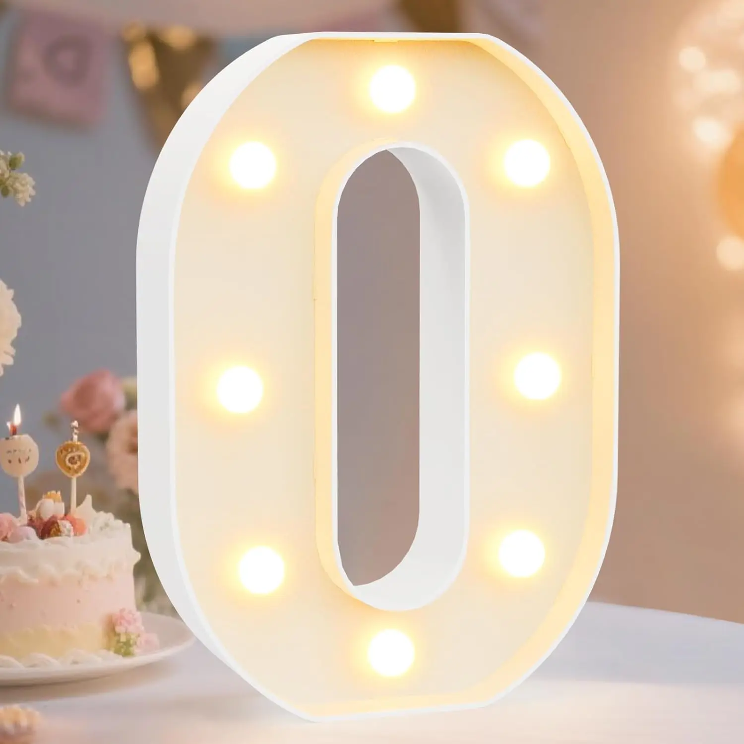 Vintage Rectangle Plastic LED Marquee Alphabet Letter A Light Sign - Battery-Powered Wall-Mounted Lights with 2 Colors Cool White and Warm White, Decor for Anniversary, Room & DIY Fans