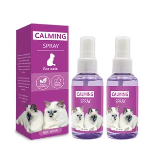 Cat Calming Spray—Contains soothing pheromones, suitable for use at home and while traveling—Relieves anxiety in cats during travel and at home—Travel-sized diffuser refill