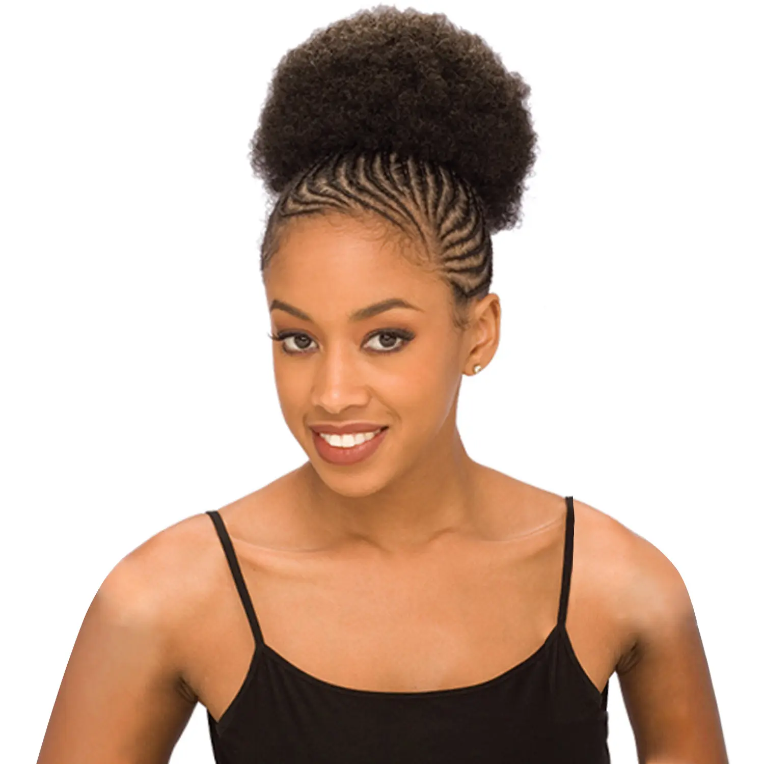 Synthetic Hair Ponytail - Freetress Afro Curls Drawstring Ponytail 5, Unisex 2-in-1 Natural Look Synthetic Hair Extension Piece