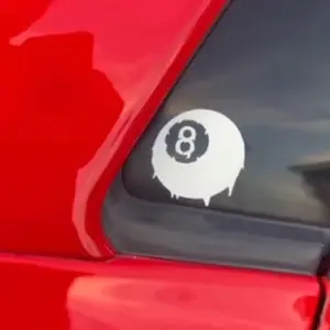 Lucky 8Ball Car Decal Sticker