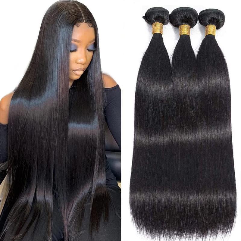 32inch 34inch Brazilian Straight Human Hair Bundles Body Wave Bundles Quick Weave with 2x6 4x4 Closure Brazilian Virgin Straight Hair 3 4 Bundles Sew in