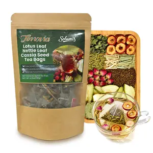 Solumis Fruit & Herbal Anti-Inflammatory Tea, Caffeine-Free, Contains Lotus Leaf, Cassia Seeds, Nettle Leaf & Lemongrass, Supports Digestion, Promotes Healthy Skin Beverage Natural Natural