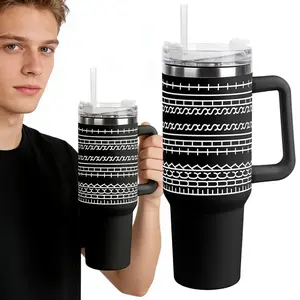 40 Oz Stainless Steel Hidden Message Funny Tumbler Cup with Handle and Straw Birthday Gifts for Women Men, Keep Cold, Hot & Ice, Flasks funny Tumbler Drinkware Tea Iced , Sarcastic Design Coffee Cug for Coworkers & Work