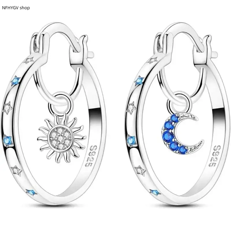 Earrings, Womens Silver Twisted Hoop Earrings, Medium Hoops Inlaid with Cubic Zirconia, Hypoallergenic Minimalist Jewelry for Daily Wear and Gifting Occasions