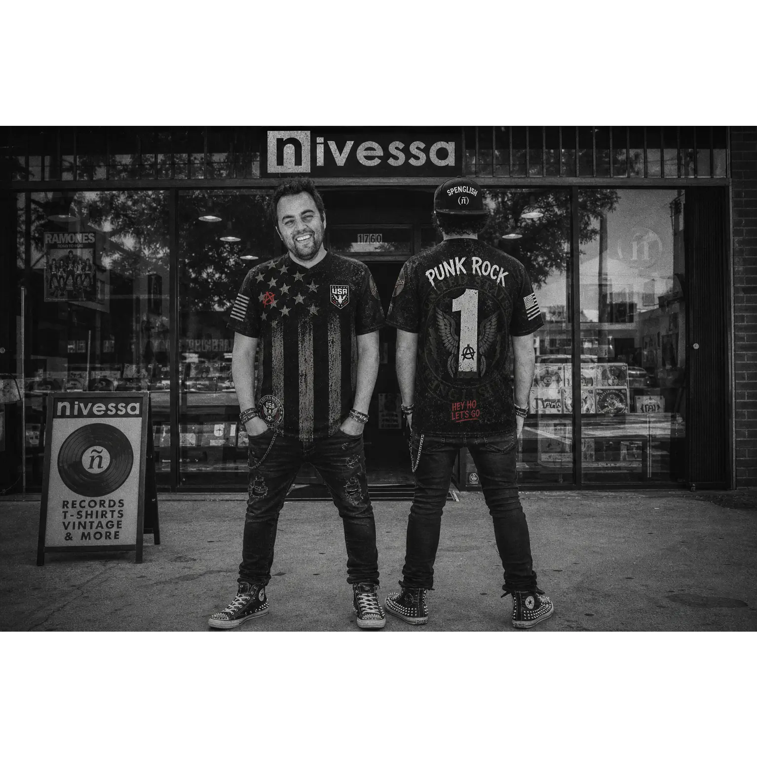 Nivessa X Punk Rock Ramones USA - Recycled unisex sports fan jersey