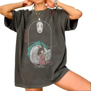 Spirited Away Tshirt, Chihiro, Haku, No Face, Studio Ghibli Tee, Japanese Anime Lovers Gift, Totoro, NoFace, Catbus, Mononoke, Hayao Miyazaki