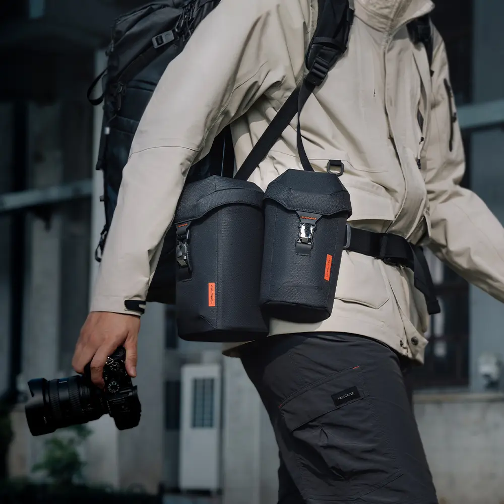 PGYTECH Camera Lens Case, Magnetic Buckle Bag for DSLR Camera Lens Protection, Water Resistant Protective Lens Pouch Protector Cover