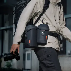 PGYTECH Camera Lens Case, Magnetic Buckle Bag for DSLR Camera Lens Protection, Water Resistant Protective Lens Pouch Protector Cover