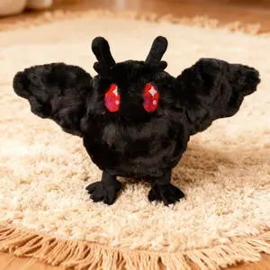Adorable Black Bat Plush Toy, Huggable Stuffed Animal, a Dark-Themed Girly Doll, Soft and Cuddly with Big, Comforting Eyes. Perfect for Bedroom Decoration, a Great Birthday Gift