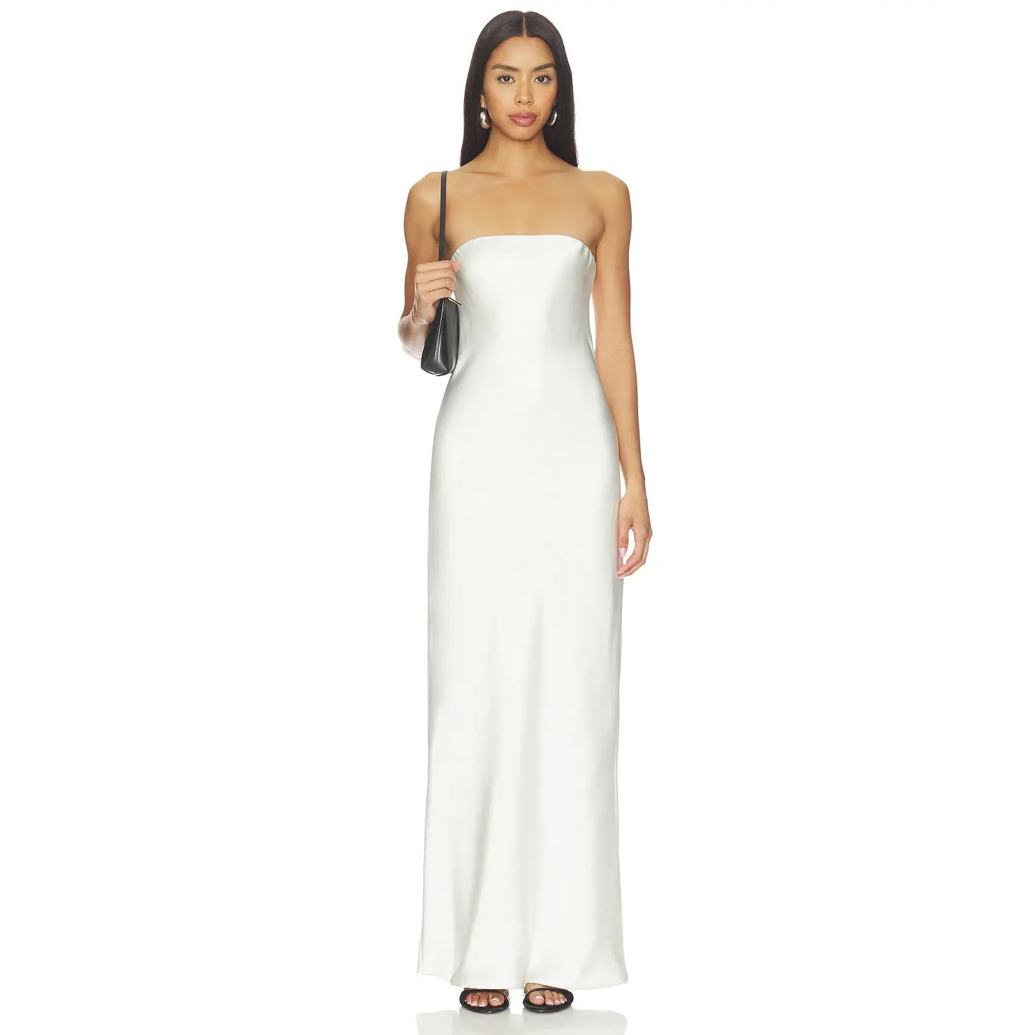 Norma Kamali Bias Strapless Gown in Porcelain