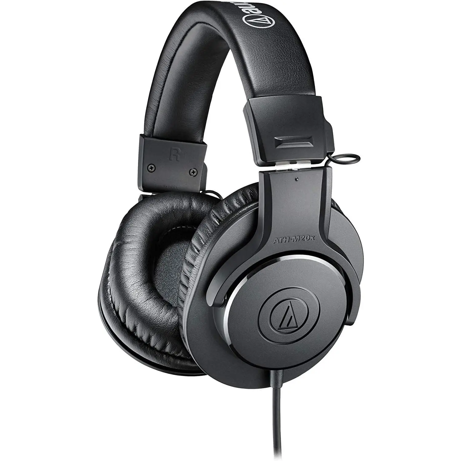 Audio-Technica ATH-M20x Professional Over-Ear Wired Headphones - Noise Isolating Studio Monitor, Music Production Equipment, Single Side Exit, Black, Cable-Included (AUD ATHM20X)