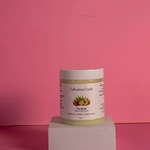 Hair Pre-Wash cream for dry curls with Aloe Vera, Flaxseed, and Ginger Extract