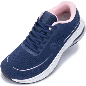 AOV Wide Toe Box Running Shoes Women Arch Support Walking Sneakers for Plantar Fasciitis Athletic Tennis Orthotic Shoes for Workout Gym Black Size 8