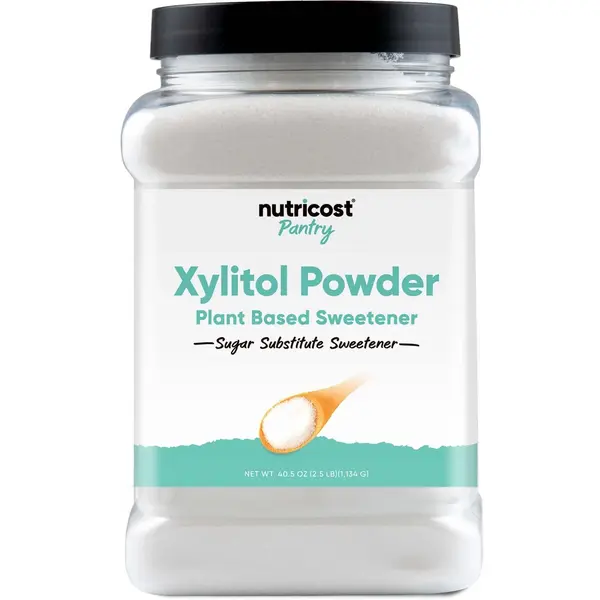 Nutricost Edible Pure Xylitol Powder, 2.5 LBS Sugar-Free Plant-Based Chemical-Free Vegan Dietary Supplement for Adults - No Artificial Additives, No Artificial Flavor, Natural Sweetener Alternative