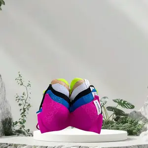 05 Konga 6 pack of color print T-shirt bras b, c, d DD cup