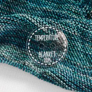 Temperature Blanket Button - 2025 - Acrylic