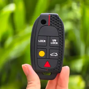 Premium Protective Key Cover - Car Key Case Cover Holder For Volvo XC70 XC90 S40 S60 S90 S80 C30 C70 C70 V50 V70 V90 Key Protection Shell Fob Car Accessories Car Key Protector Car Key Accessory